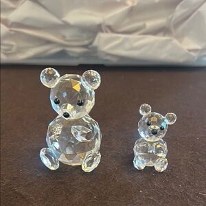 Crystal Bear Figurine Set